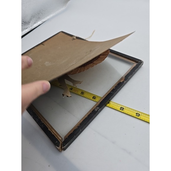 Art Deco Vintage Dimensional Ribbon Art Doll Picture in Layered Gown & Lace Hair - Picture 10 of 10